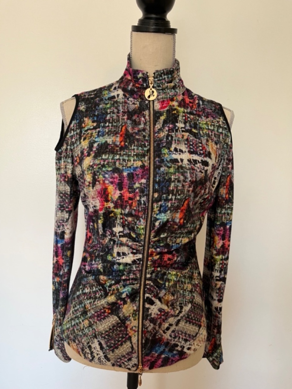 Cold Shoulder Joseph Ribkoff Top - Picture 3 of 7
